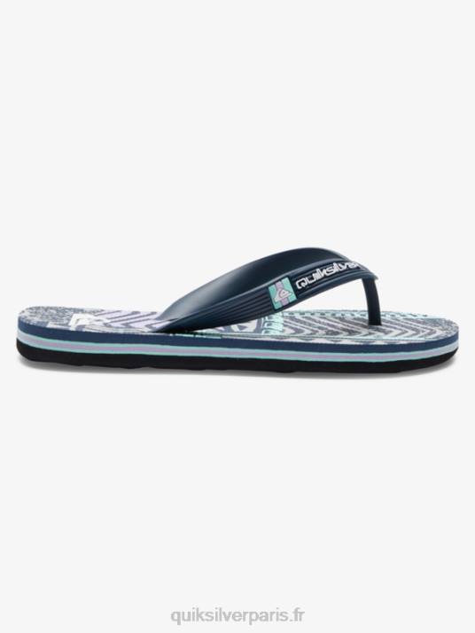 garçons Quiksilver 8-16 tongs molokai D6PT2028 gris noir