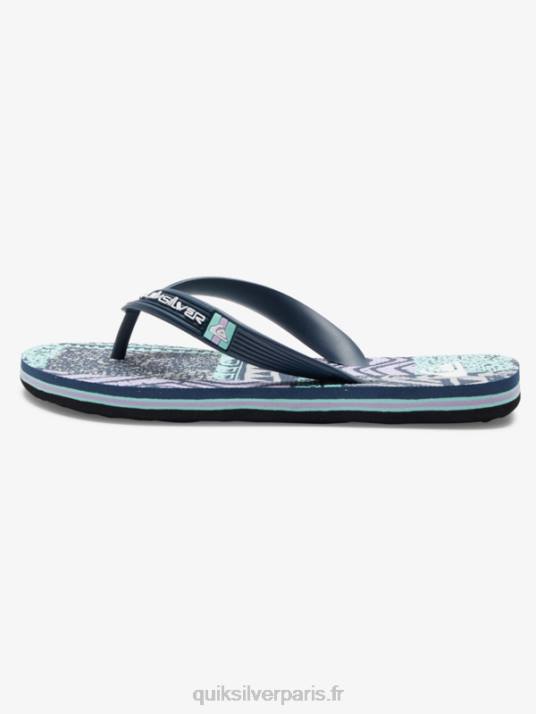 garçons Quiksilver 8-16 tongs molokai D6PT2028 gris noir