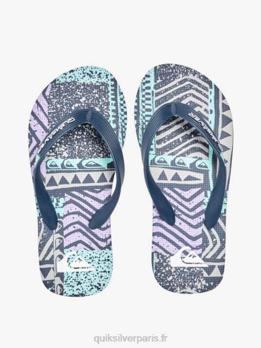 garçons Quiksilver 8-16 tongs molokai D6PT2028 gris noir