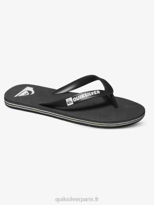 garçons Quiksilver 8-16 tongs molokai D6PT2106 noir blanc