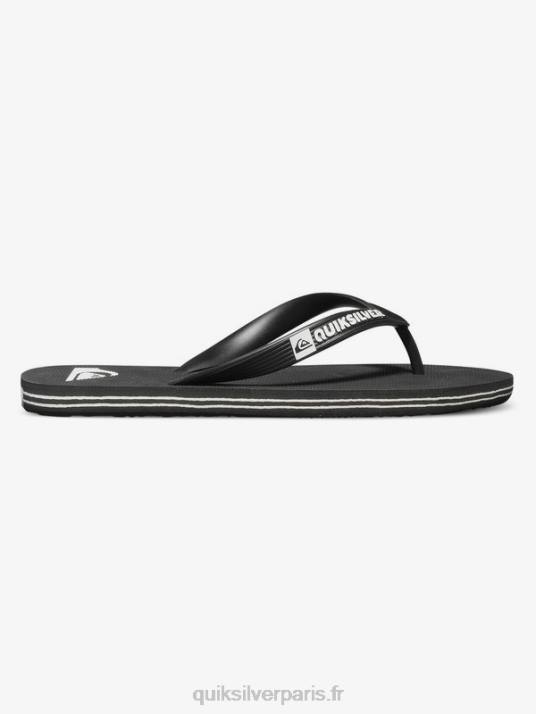 garçons Quiksilver 8-16 tongs molokai D6PT2106 noir blanc
