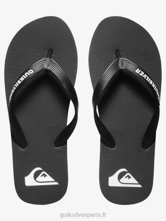 garçons Quiksilver 8-16 tongs molokai D6PT2106 noir blanc