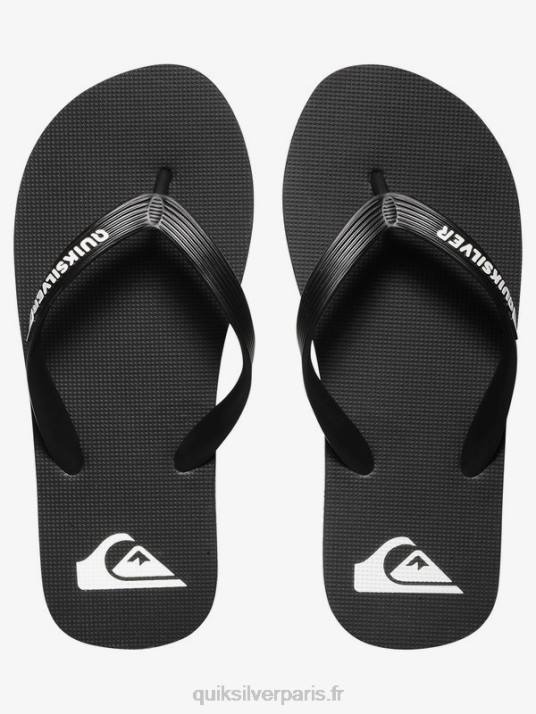 garçons Quiksilver 8-16 tongs molokai D6PT2106 noir blanc