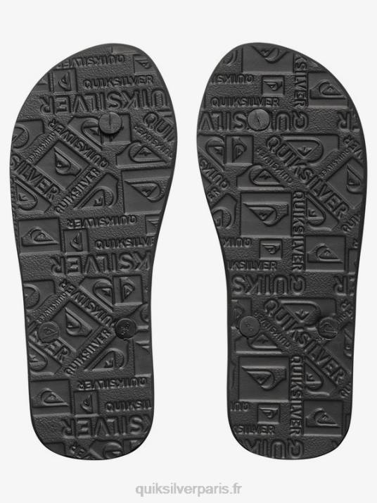 garçons Quiksilver 8-16 tongs molokai D6PT2106 noir blanc