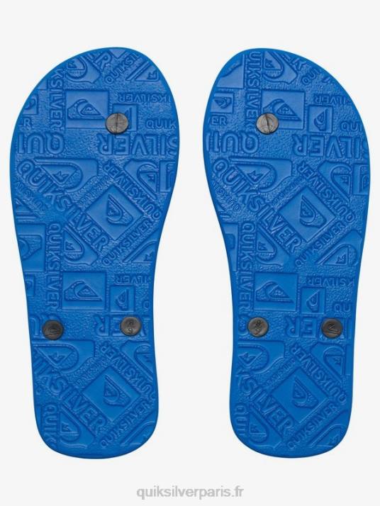 garçons Quiksilver 8-16 tongs molokai D6PT2107 noir/bleu