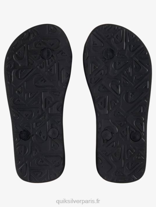 garçons Quiksilver 8-16 tongs à panneaux molokai D6PT2206 noir/orange/gris