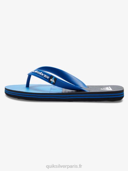 garçons Quiksilver 8-16 tongs à panneaux molokai D6PT2207 noir/bleu/gris