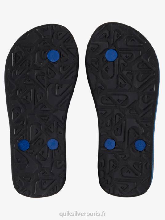 garçons Quiksilver 8-16 tongs à panneaux molokai D6PT2207 noir/bleu/gris