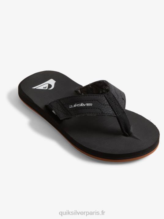 garçons Quiksilver sandales 8-16 carver switch D6PT2210 noir marron
