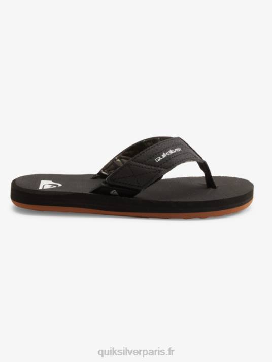 garçons Quiksilver sandales 8-16 carver switch D6PT2210 noir marron
