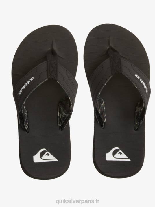 garçons Quiksilver sandales 8-16 carver switch D6PT2210 noir marron