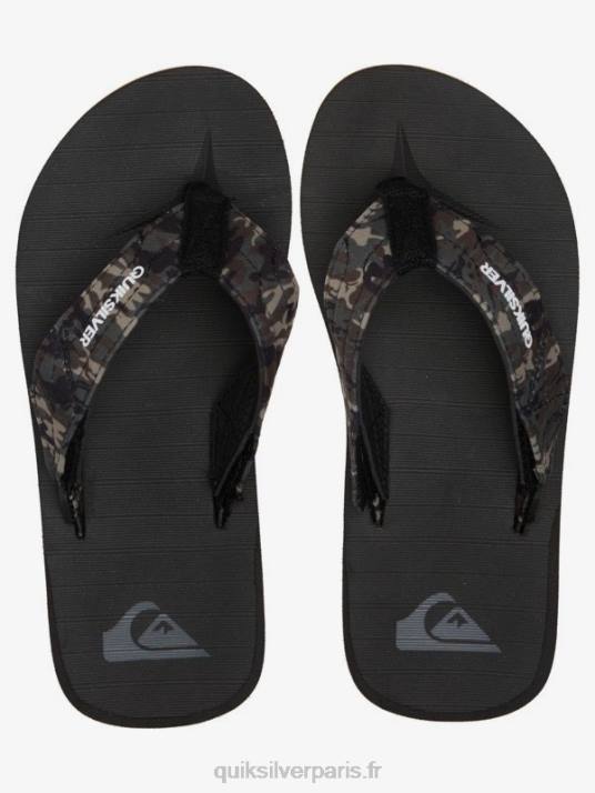 garçons Quiksilver sandales 8-16 carver switch D6PT2210 noir marron
