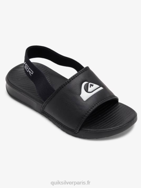 garçons Quiksilver sandales à brides D6PT2163 noir blanc