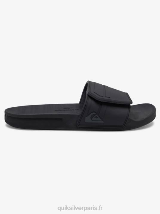 Hommes Quiksilver curseurs de réglage de la glissière rivi D6PT1016 gris noir