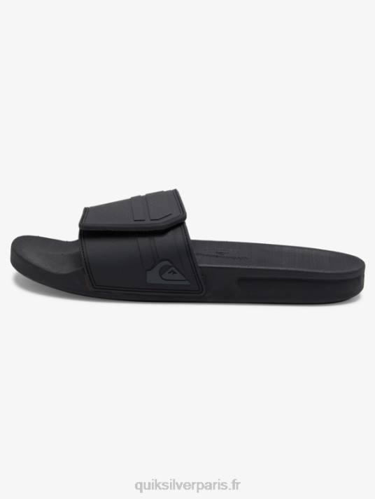 Hommes Quiksilver curseurs de réglage de la glissière rivi D6PT1016 gris noir