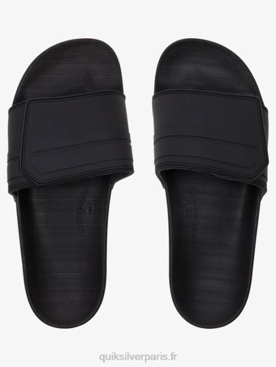 Hommes Quiksilver curseurs de réglage de la glissière rivi D6PT1016 gris noir