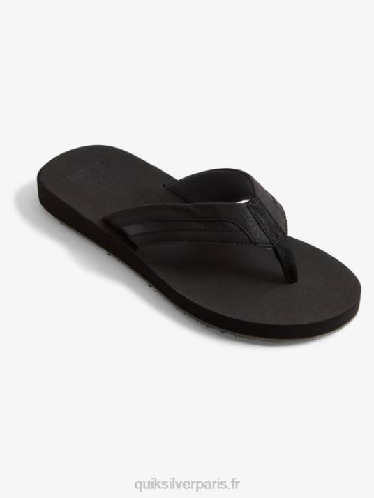 Hommes Quiksilver sandales Carver Squish Luxe D6PT1830 gris noir
