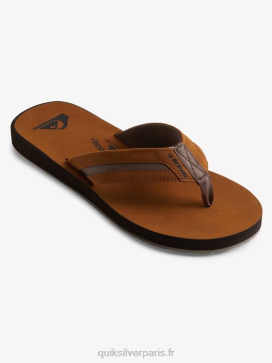 Hommes Quiksilver sandales Carver Squish Luxe D6PT1831 brun