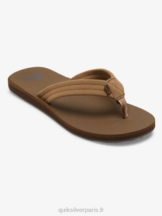 Hommes Quiksilver sandales Carver en daim D6PT874 bronzer 1