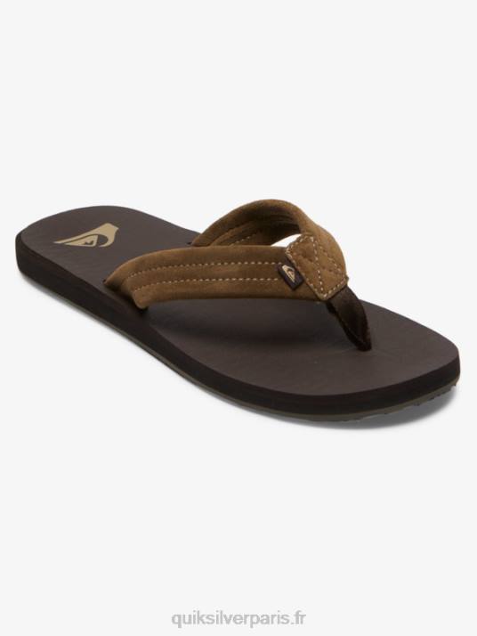 Hommes Quiksilver sandales Carver en daim D6PT877 marron 1