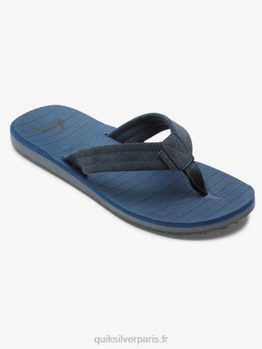 Hommes Quiksilver sandales Carver en daim D6PT878 bleu 1