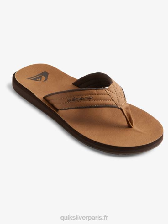 Hommes Quiksilver sandales Carver en nubuck D6PT912 bronzage - pattern_1