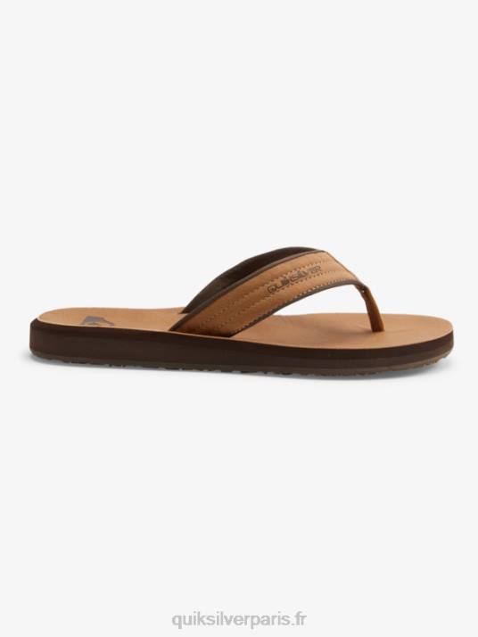 Hommes Quiksilver sandales Carver en nubuck D6PT912 bronzage - pattern_1