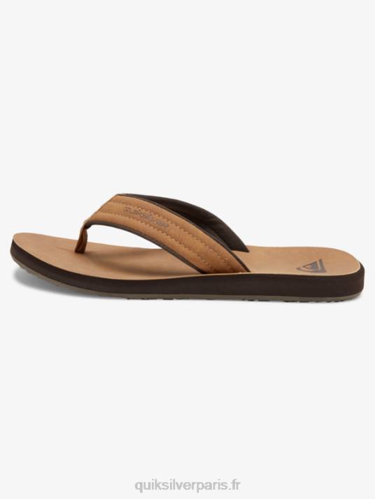Hommes Quiksilver sandales Carver en nubuck D6PT912 bronzage - pattern_1
