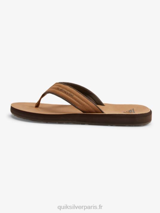 Hommes Quiksilver sandales Carver en nubuck D6PT912 bronzage - pattern_1