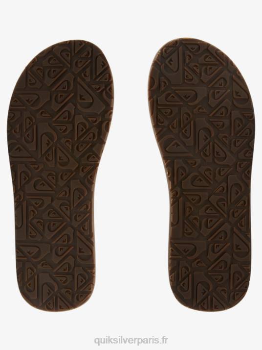 Hommes Quiksilver sandales Carver en nubuck D6PT912 bronzage - pattern_1