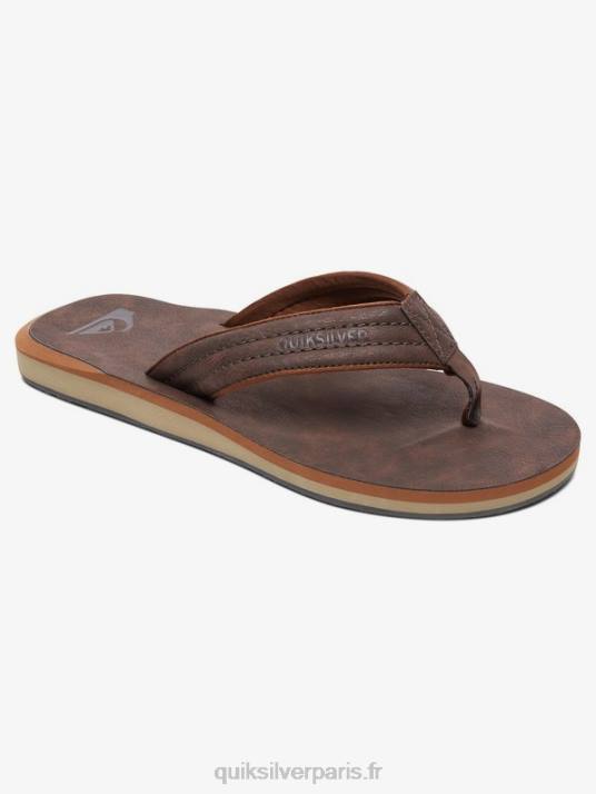 Hommes Quiksilver sandales Carver en nubuck D6PT919 demi-tasse - solide