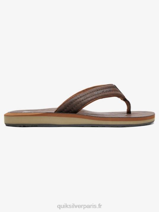 Hommes Quiksilver sandales Carver en nubuck D6PT919 demi-tasse - solide