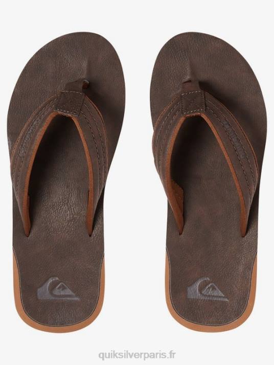 Hommes Quiksilver sandales Carver en nubuck D6PT919 demi-tasse - solide