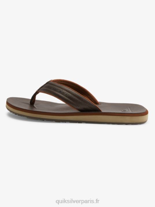 Hommes Quiksilver sandales Carver en nubuck D6PT919 demi-tasse - solide