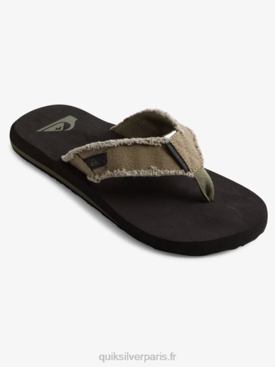 Hommes Quiksilver sandales Monkey Abyss D6PT1292 vert/noir/marron