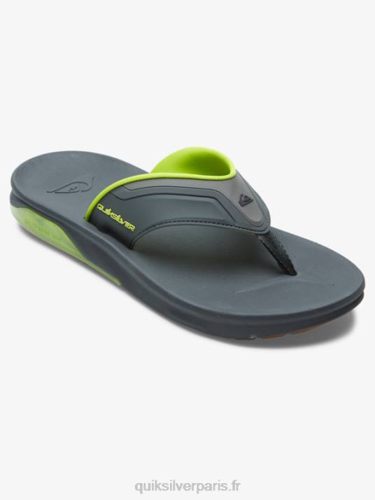 Hommes Quiksilver sandales de récupération mathématique D6PT1083 gris/noir/vert