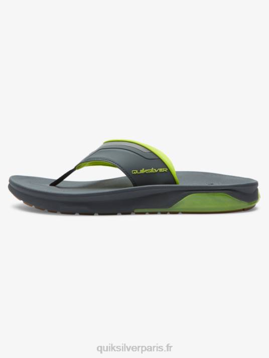 Hommes Quiksilver sandales de récupération mathématique D6PT1083 gris/noir/vert