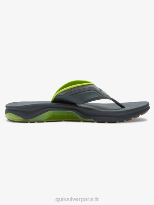 Hommes Quiksilver sandales de récupération mathématique D6PT1083 gris/noir/vert