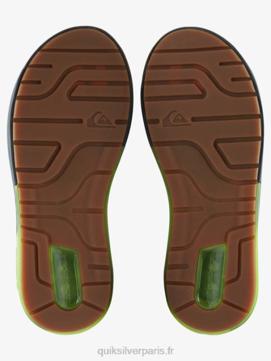 Hommes Quiksilver sandales de récupération mathématique D6PT1083 gris/noir/vert