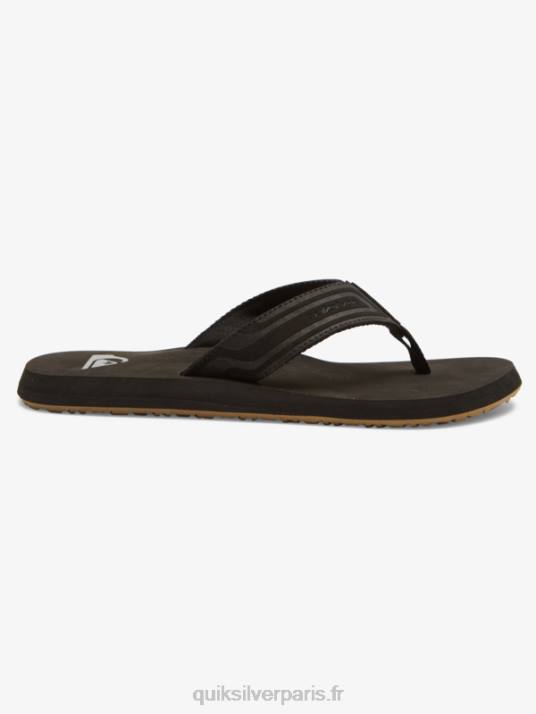 Hommes Quiksilver sandales à enfiler en forme de clé à molette D6PT971 noir