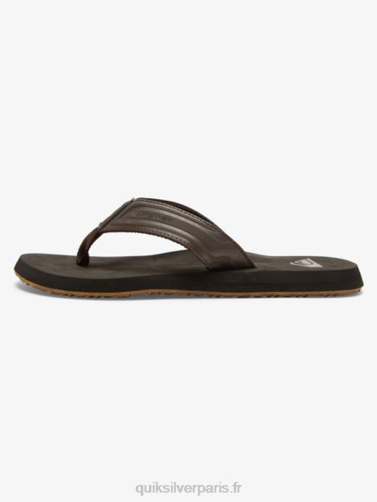 Hommes Quiksilver sandales à enfiler en forme de clé à molette D6PT972 marron 1