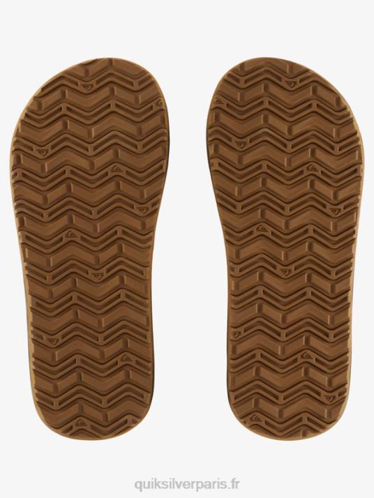 Hommes Quiksilver sandales à enfiler en forme de clé à molette D6PT972 marron 1