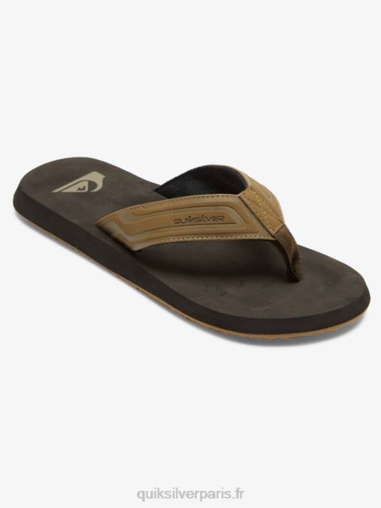 Hommes Quiksilver sandales à enfiler en forme de clé à molette D6PT973 bronzer 1