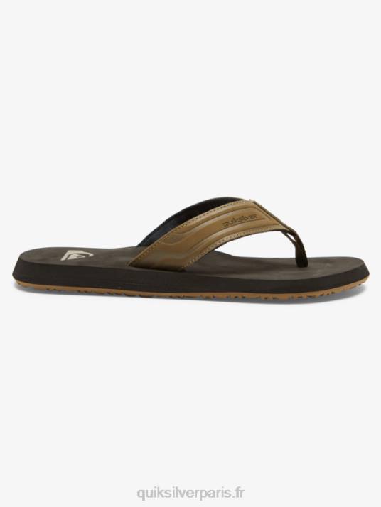 Hommes Quiksilver sandales à enfiler en forme de clé à molette D6PT973 bronzer 1