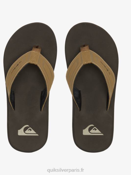 Hommes Quiksilver sandales à enfiler en forme de clé à molette D6PT973 bronzer 1