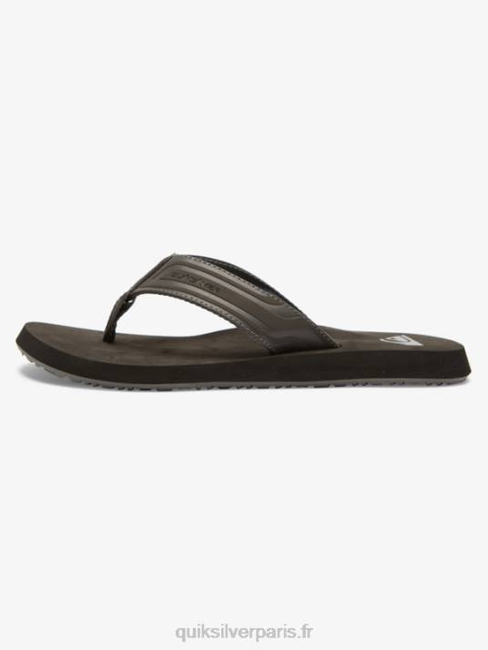Hommes Quiksilver sandales à enfiler en forme de clé à molette D6PT974 gris 1