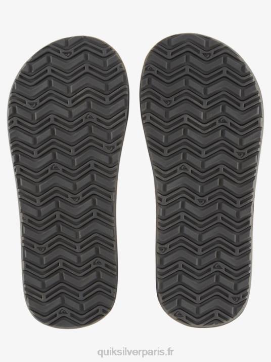 Hommes Quiksilver sandales à enfiler en forme de clé à molette D6PT974 gris 1