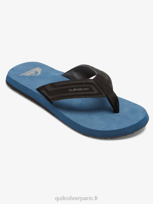 Hommes Quiksilver sandales à enfiler en forme de clé à molette D6PT975 bleu 1