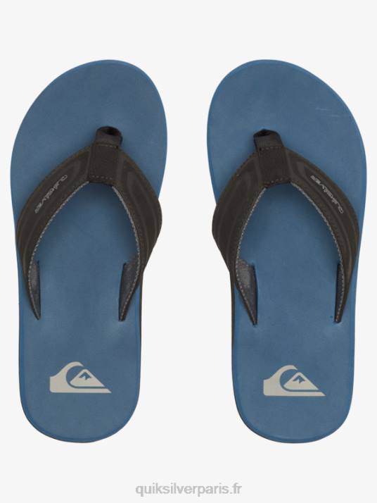 Hommes Quiksilver sandales à enfiler en forme de clé à molette D6PT975 bleu 1