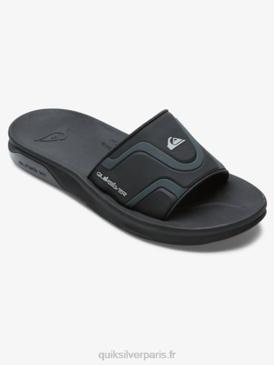 Hommes Quiksilver sandales à glissière mathodique recovery D6PT1257 noir
